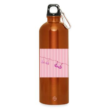 Feminism - Water Bottle with carabiner 750 ml - burnt orange - Front