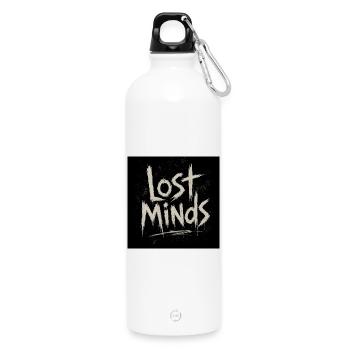 Lettrage grunge des Esprits Perdus - Gourde en inox avec mousqueton 750 ml - blanc - Devant