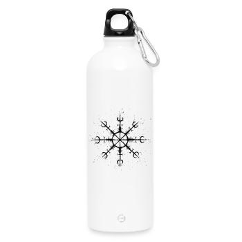Nordic Vegetarian - Water Bottle with carabiner 750 ml - white - Front