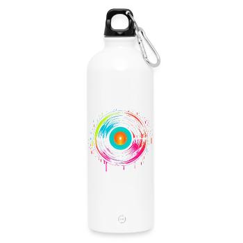 Disques vinyles des années 90 Steamwave - Gourde en inox avec mousqueton 750 ml - blanc - Devant