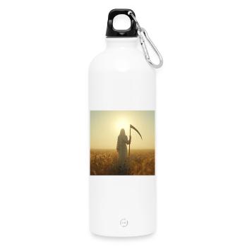 Meridian – Tod in der weißen Ernte - Trinkflasche mit Karabiner 750 ml - Weiß - Vorne