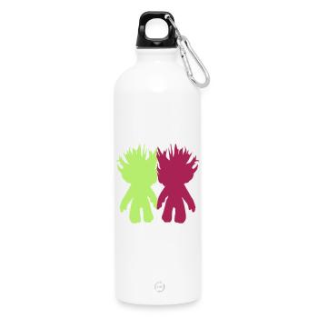 Trolle Für Immer - Trinkflasche mit Karabiner 750 ml - Weiß - Vorne