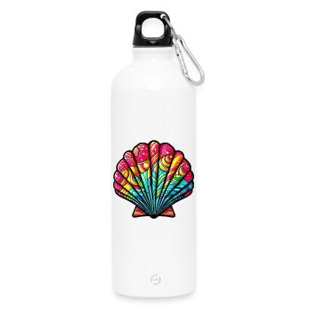 Shell - Water Bottle with carabiner 750 ml - white - Front