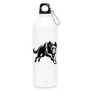 Irish Wolfhound - Trinkflasche mit Karabiner 750 ml - Weiß - Vorne