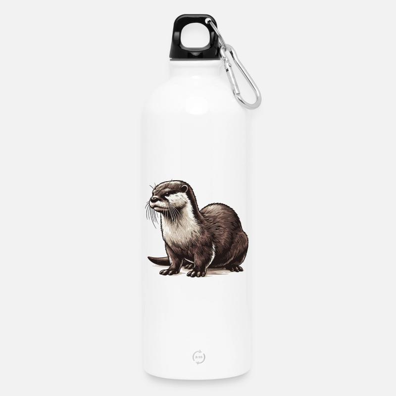 Otter - Water Bottle with carabiner 750 ml - white