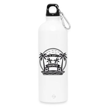 Je suis le préféré de Dieu (Vectorgraphic) - Gourde en inox avec mousqueton 750 ml - blanc - Devant