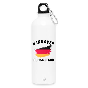 Drapeau allemand Coup de pinceau artistique - Gourde en inox avec mousqueton 750 ml - blanc - Devant