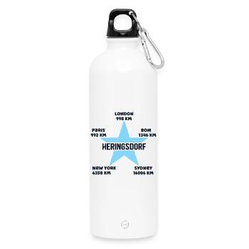 Heringsdorf Île de vacances Usedom Mer Baltique Mecklembourg - Gourde en inox avec mousqueton 750 ml - blanc - Devant
