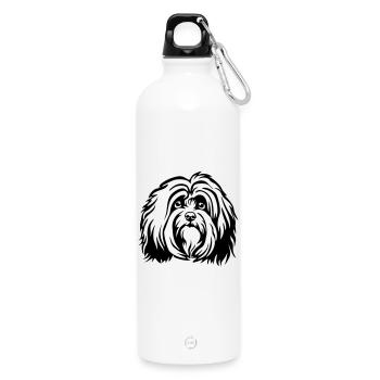 Tête havanaise - Gourde en inox avec mousqueton 750 ml - blanc - Devant
