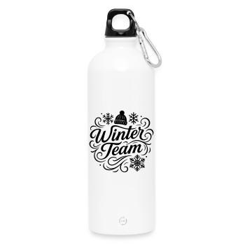 Équipe d’hiver - Gourde en inox avec mousqueton 750 ml - blanc - Devant