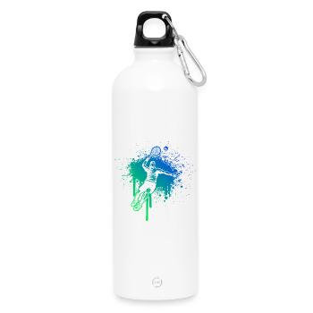 Un design intemporel simplement padel - Gourde en inox avec mousqueton 750 ml - blanc - Devant