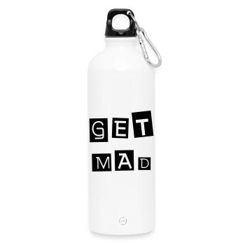 METS-EN COLÈRE Mets-toi en colère Sois un rebelle non-conformiste - Gourde en inox avec mousqueton 750 ml - blanc - Devant