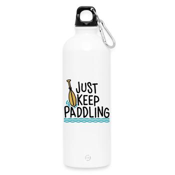 Continuez simplement à pagayer - Gourde en inox avec mousqueton 750 ml - blanc - Devant
