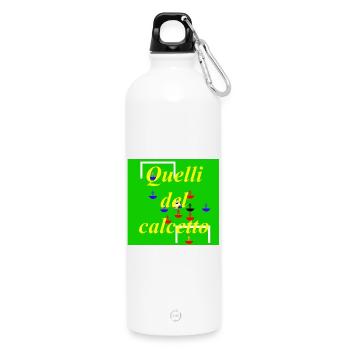 die des Fünfer-Footballs - Trinkflasche mit Karabiner 750 ml - Weiß - Vorne