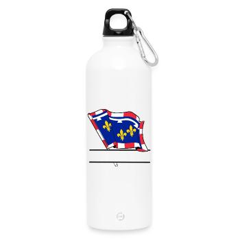 Espace d’écriture Centre-Val de Loire - Gourde en inox avec mousqueton 750 ml - blanc - Devant