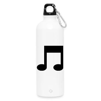 Note musicale - Gourde en inox avec mousqueton 750 ml - blanc - Devant