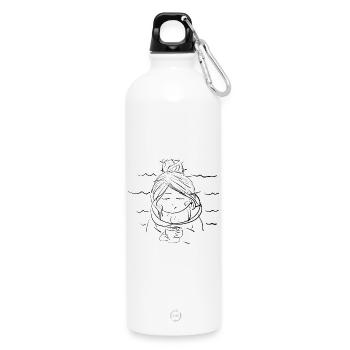 Kaffee - Trinkflasche mit Karabiner 750 ml - Weiß - Vorne