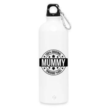 Mummy - Water Bottle with carabiner 750 ml - white - Front