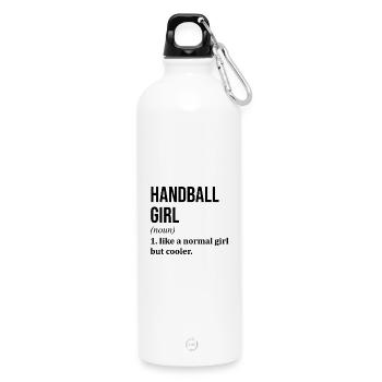handball - Gourde en inox avec mousqueton 750 ml - blanc - Devant