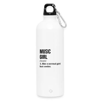 Musik - Trinkflasche mit Karabiner 750 ml - Weiß - Vorne