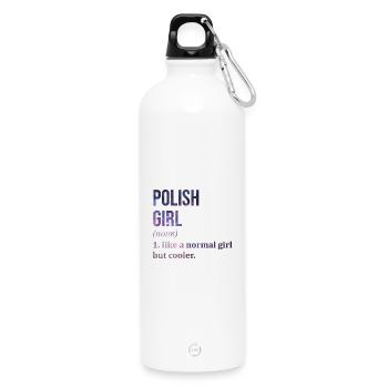 Polen - Trinkflasche mit Karabiner 750 ml - Weiß - Vorne