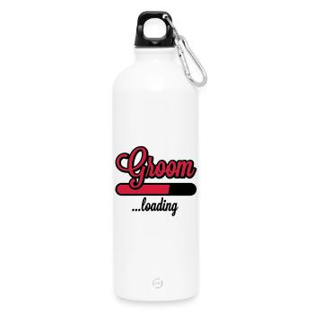 Groom loading | Stag Night - Gourde en inox avec mousqueton 750 ml - blanc - Devant