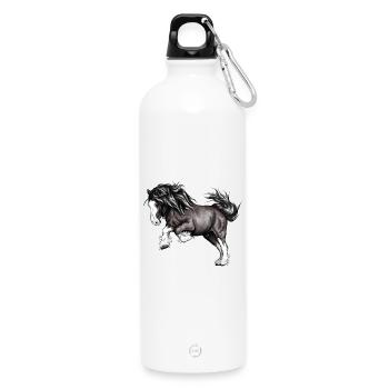 Puissance de cheval - Gourde en inox avec mousqueton 750 ml - blanc - Devant
