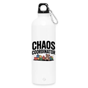 coordinateur du chaos - Gourde en inox avec mousqueton 750 ml - blanc - Devant