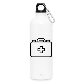 First aid kit - Water Bottle with carabiner 750 ml - white - Front