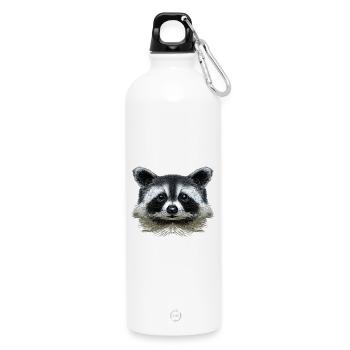 Racoon - Water Bottle with carabiner 750 ml - white - Front