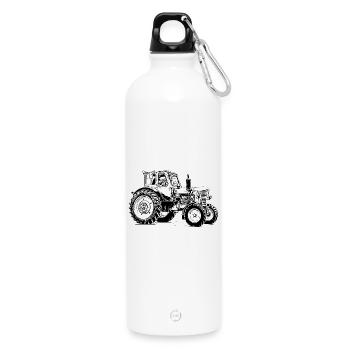 Biélorussie MTS 50 - Gourde en inox avec mousqueton 750 ml - blanc - Devant