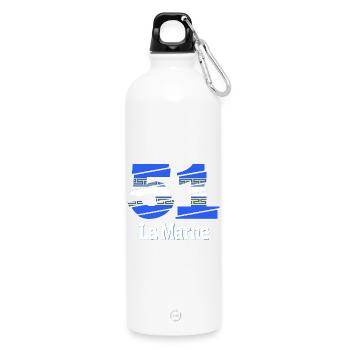 51 - Water Bottle with carabiner 750 ml - white - Front
