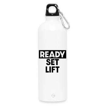Ready Set Lift - Trinkflasche mit Karabiner 750 ml - Weiß - Vorne