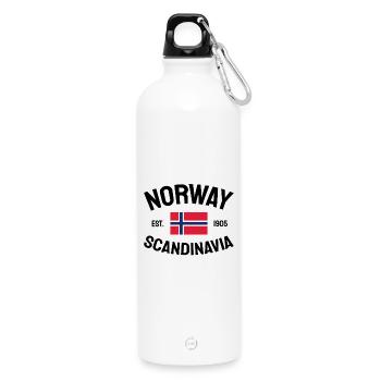 Norway - Norge - Norwegen - Scandinavia - 1905 - Trinkflasche mit Karabiner 750 ml - Weiß - Vorne