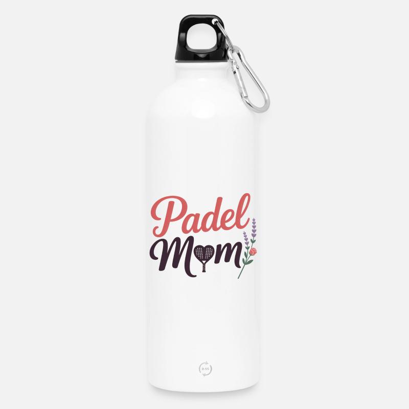 Padel Mama - Trinkflasche mit Karabiner 750 ml - Weiß