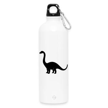 Brontosaurus - Water Bottle with carabiner 750 ml - white - Front