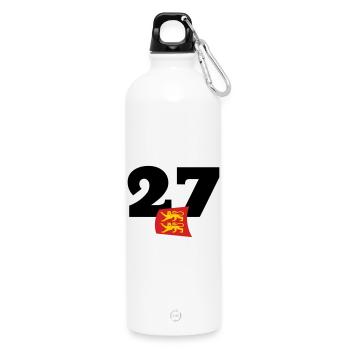 Normandy - Eure - 27 - Water Bottle with carabiner 750 ml - white - Front