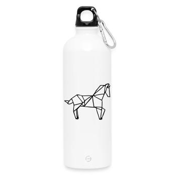 Abstract Color Pattern for Creative Clothing - Water Bottle with carabiner 750 ml - white - Front