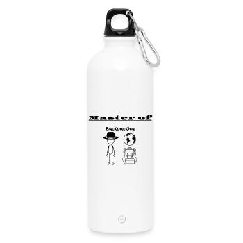 Master of Backpacking - Water Bottle with carabiner 750 ml - white - Front