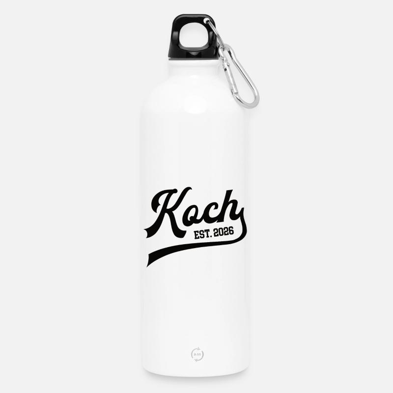 Chef 2026 Training passed Apprenticeship Apprentice Chef - Water Bottle with carabiner 750 ml - white