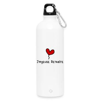 RETRAITE - Gourde en inox avec mousqueton 750 ml - blanc - Devant