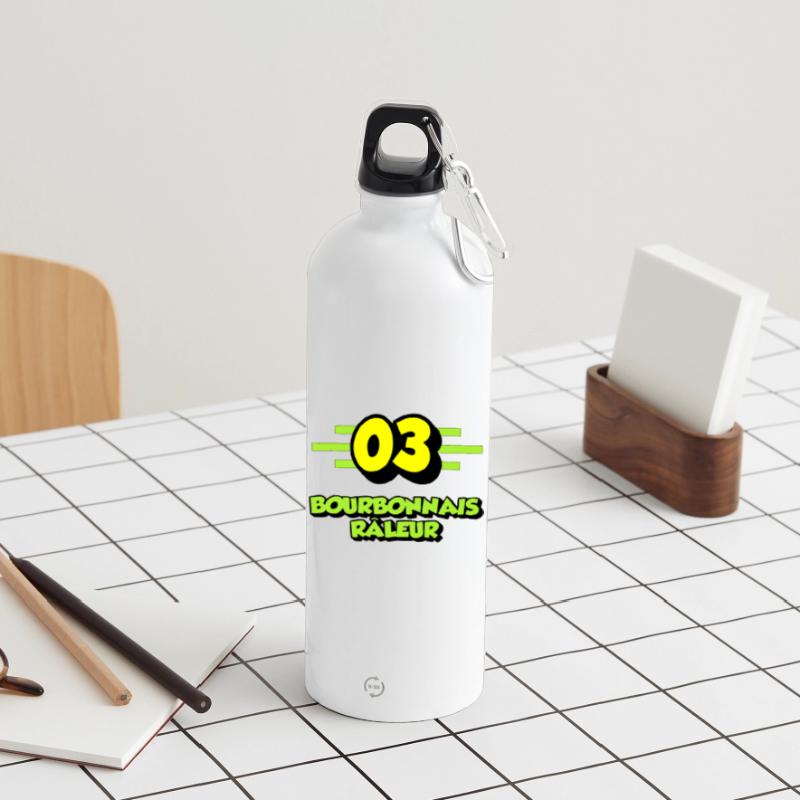 Bourbonnais râleur Gourde en inox avec mousqueton 750 ml