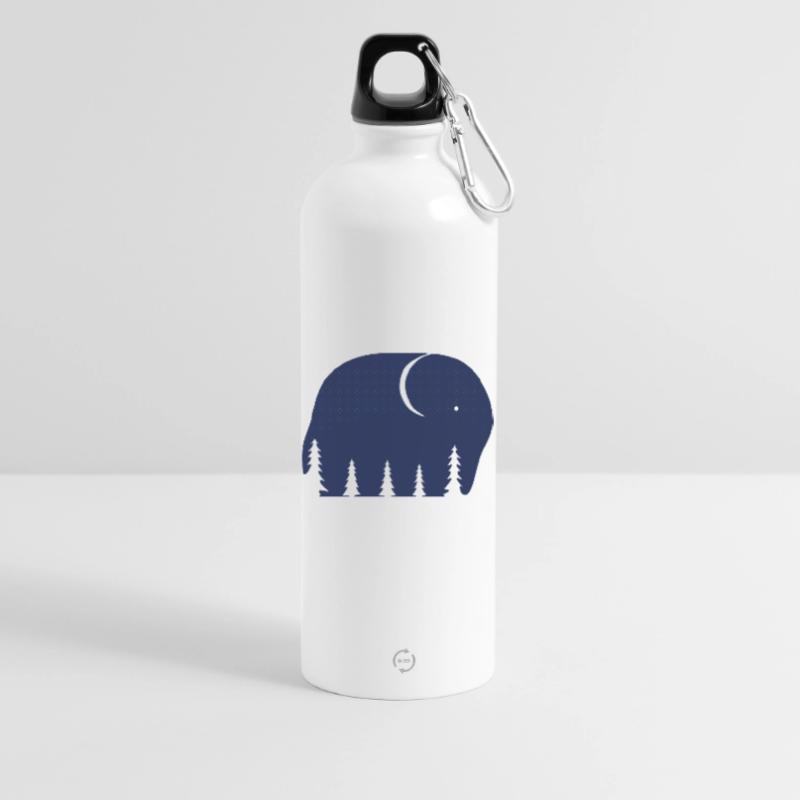 Ein Elefant oder ein Wald in dieser Fun Optical Illusi Trinkflasche mit Karabiner 750 ml