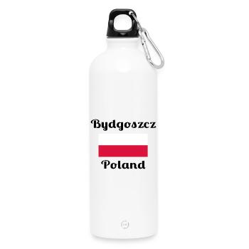 Bydgoszcz Polen - Stilvolle Drucke - Trinkflasche mit Karabiner 750 ml - Weiß - Vorne