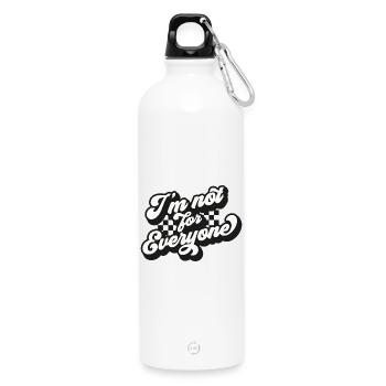 I am not for all expressions - Water Bottle with carabiner 750 ml - white - Front