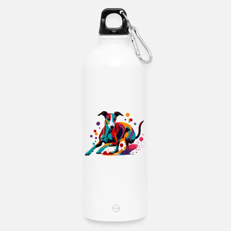 Galgo N°10 Idiot - Gourde en inox avec mousqueton 750 ml - blanc