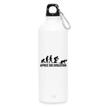 Après Ski Evolution Ski Vacances de ski - Gourde en inox avec mousqueton 750 ml - blanc - Devant
