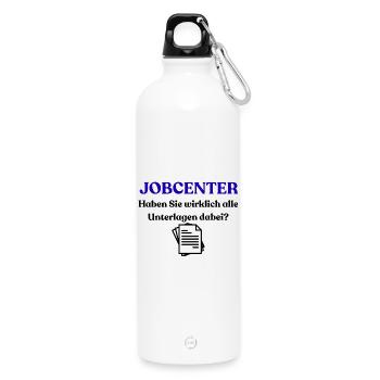 Jobcenter - Trinkflasche mit Karabiner 750 ml - Weiß - Vorne