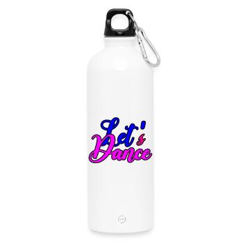 Motivation de danse joyeuse - Gourde en inox avec mousqueton 750 ml - blanc - Devant