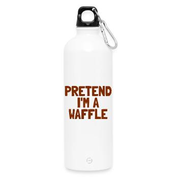 Breakfast on Halloween: I pretend to be a - Water Bottle with carabiner 750 ml - white - Front